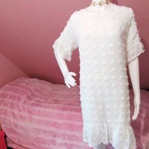 Embellished Flute Hem Chiffon Dress (XL)